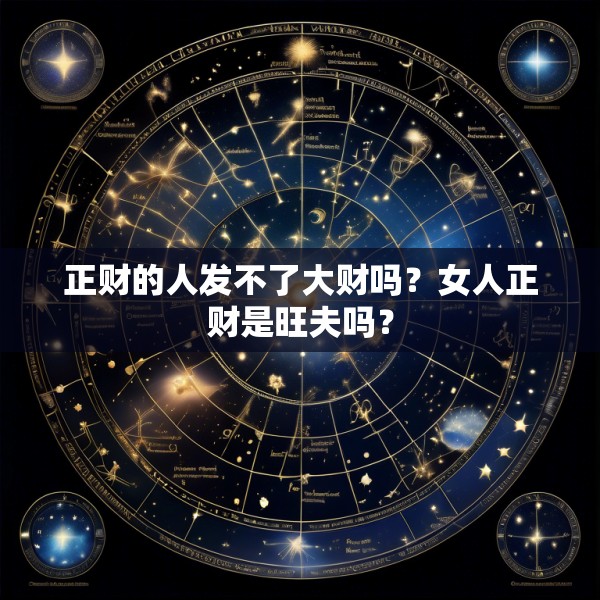 正财的人发不了大财吗？女人正财是旺夫吗？