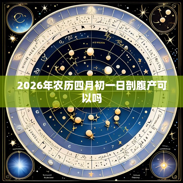2026年农历四月初一日剖腹产可以吗