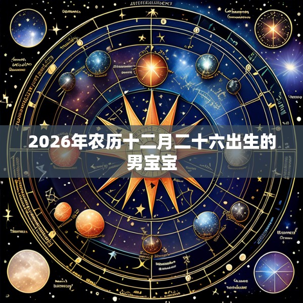 2026年农历十二月二十六出生的男宝宝