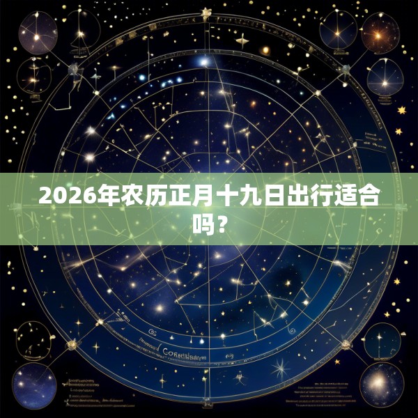 2026年农历正月十九日出行适合吗？
