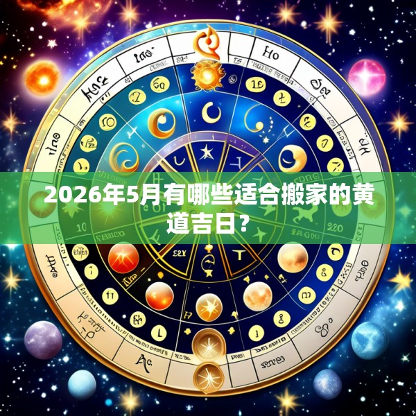 2026年5月有哪些适合搬家的黄道吉日？