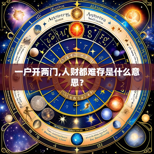 一户开两门,人财都难存是什么意思?