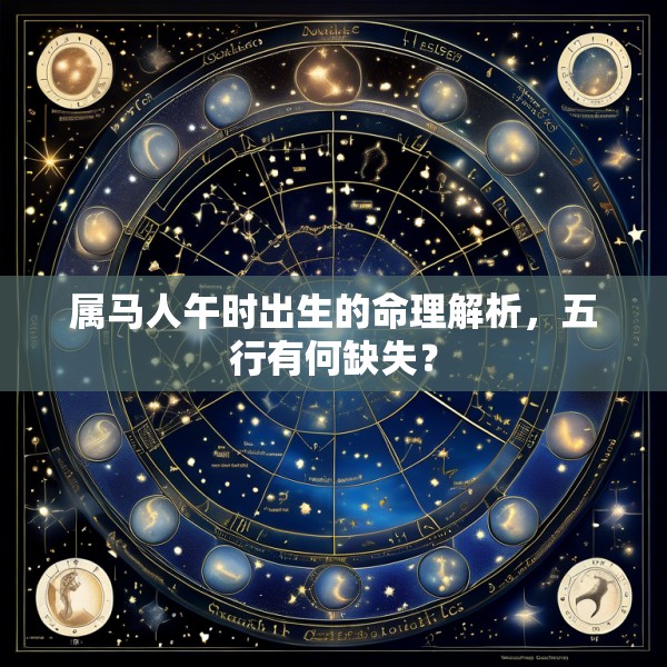 属马人午时出生的命理解析，五行有何缺失？