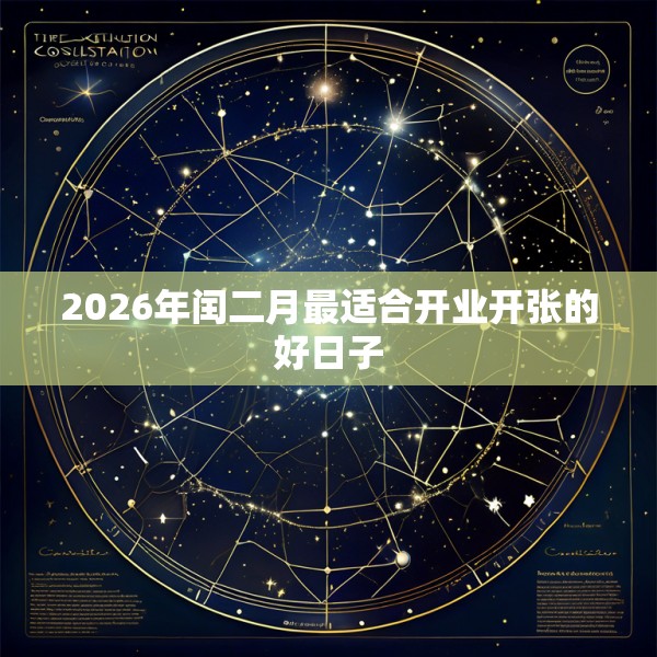 2026年闰二月最适合开业开张的好日子