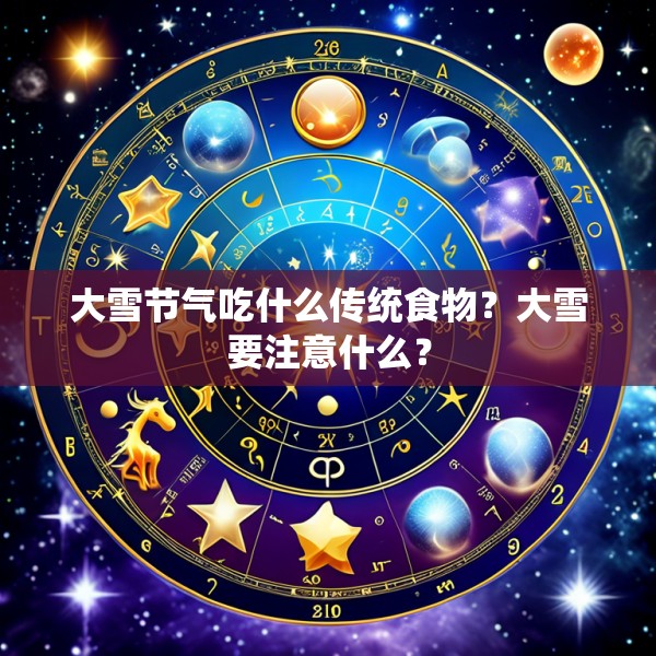 大雪节气吃什么传统食物？大雪要注意什么？