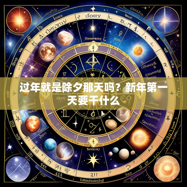 过年就是除夕那天吗？新年第一天要干什么