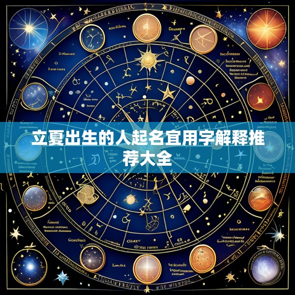 立夏出生的人起名宜用字解释推荐大全