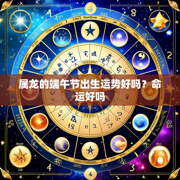 属龙的端午节出生运势好吗？命运好吗