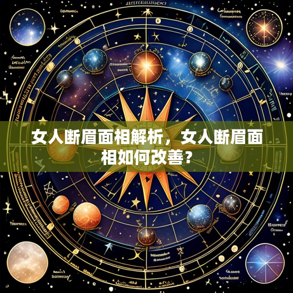 女人断眉面相解析，女人断眉面相如何改善？