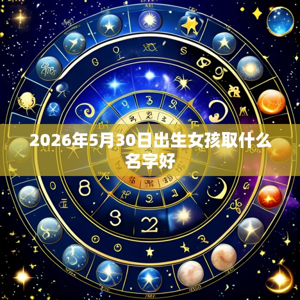 2026年5月30日出生女孩取什么名字好