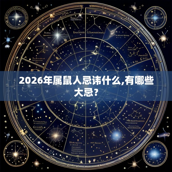 2026年属鼠人忌讳什么,有哪些大忌?