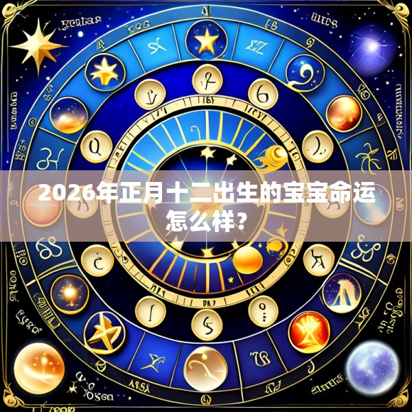 2026年正月十二出生的宝宝命运怎么样？