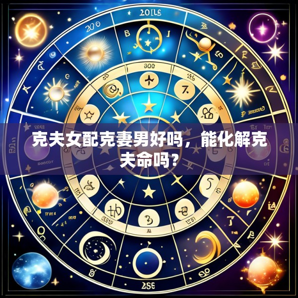 克夫女配克妻男好吗,能化解克夫命吗?