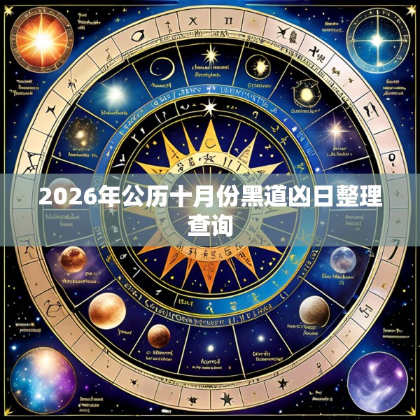 2026年公历十月份黑道凶日整理查询
