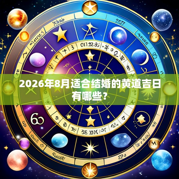 2026年8月适合结婚的黄道吉日有哪些？