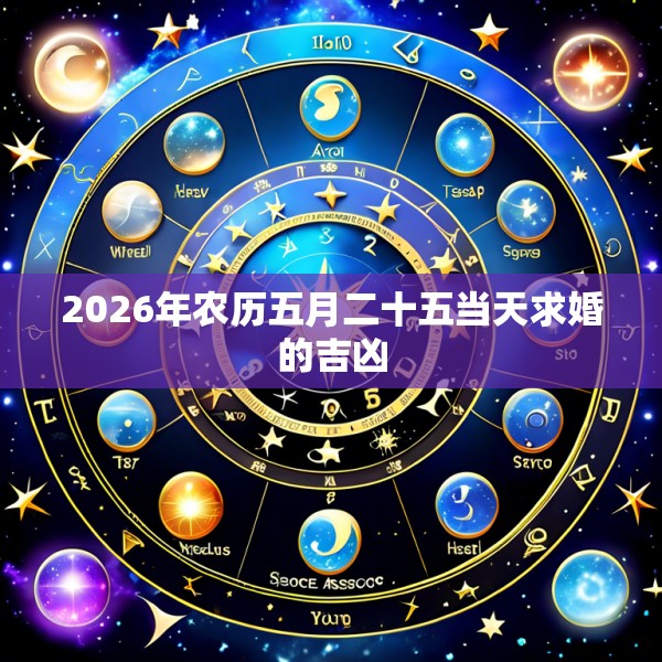 2026年农历五月二十五当天求婚的吉凶