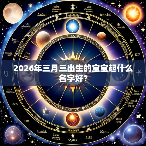 2026年三月三出生的宝宝起什么名字好?