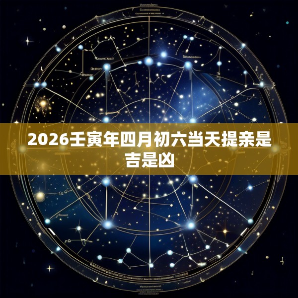 2026壬寅年四月初六当天提亲是吉是凶