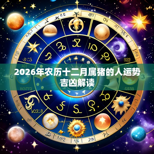 2026年农历十二月属猪的人运势吉凶解读