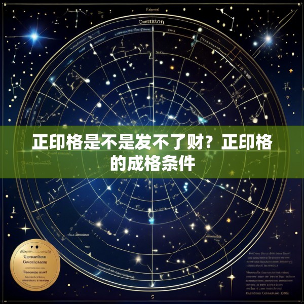 正印格是不是发不了财?正印格的成格条件