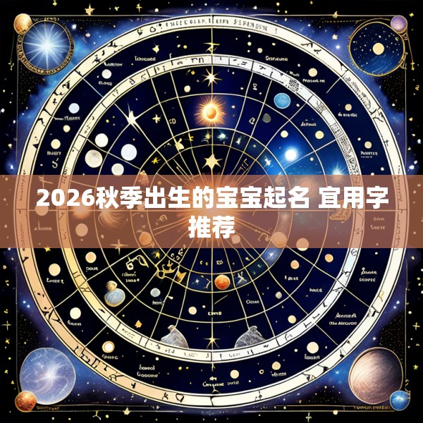 2026秋季出生的宝宝起名 宜用字推荐