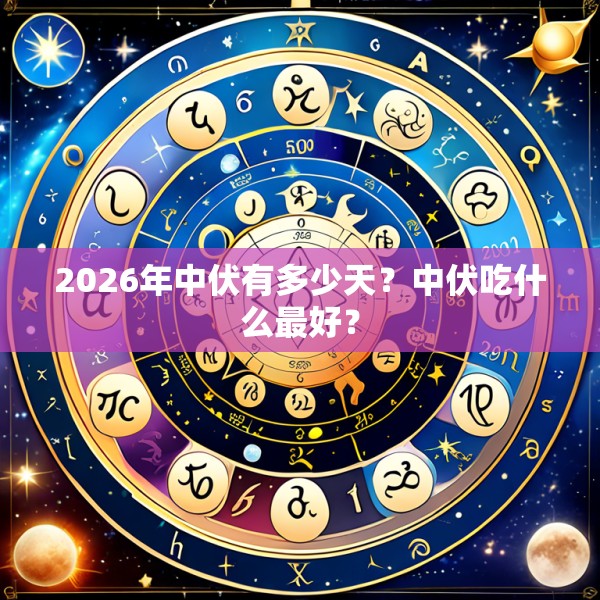 2026年中伏有多少天?中伏吃什么最好?