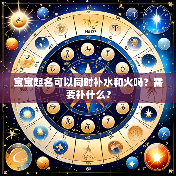 宝宝起名可以同时补水和火吗?需要补什么?