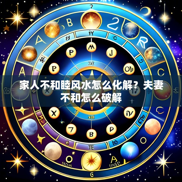 家人不和睦风水怎么化解?夫妻不和怎么破解