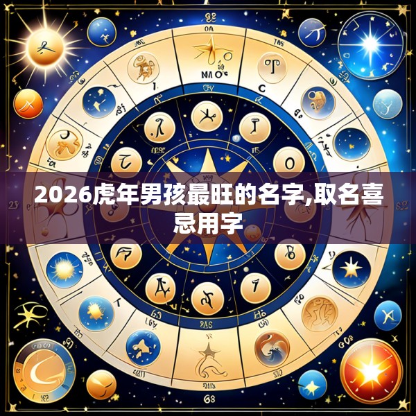 2026虎年男孩最旺的名字,取名喜忌用字