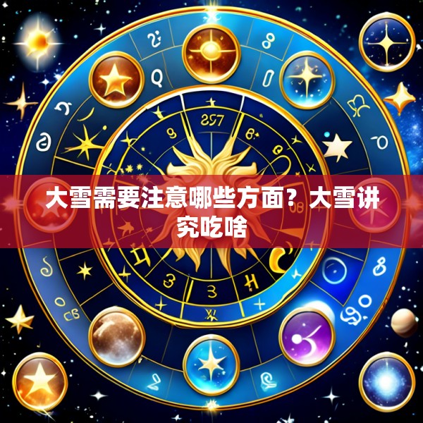 大雪需要注意哪些方面?大雪讲究吃啥