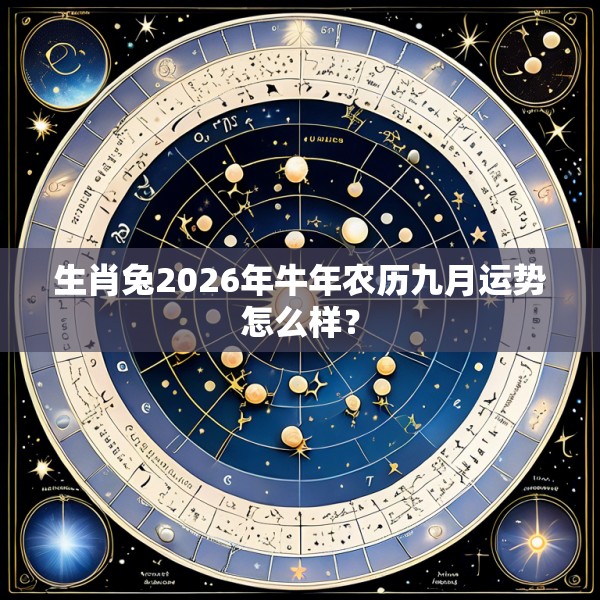 生肖兔2026年牛年农历九月运势怎么样?