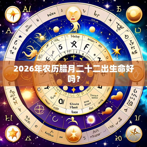 2026年农历腊月二十二出生命好吗？