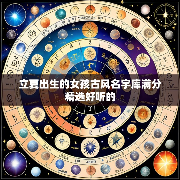 立夏出生的女孩古风名字库满分精选好听的
