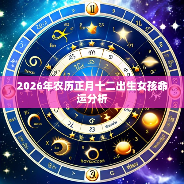 2026年农历正月十二出生女孩命运分析