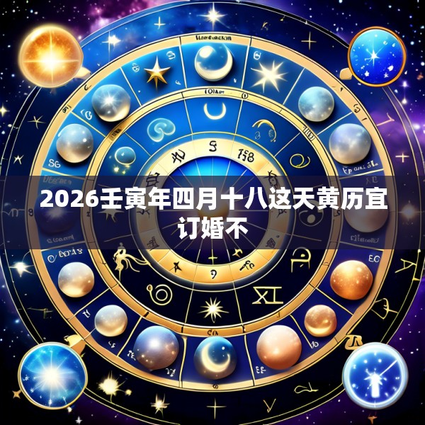 2026壬寅年四月十八这天黄历宜订婚不