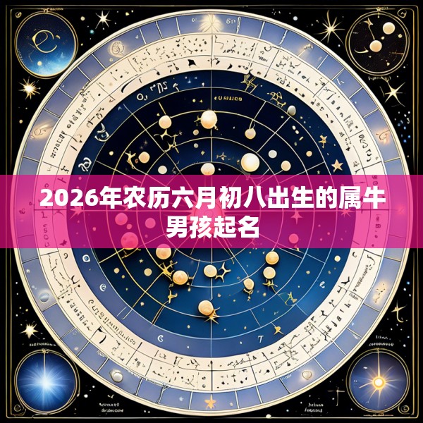 2026年农历六月初八出生的属牛男孩起名