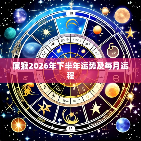 属猴2026年下半年运势及每月运程