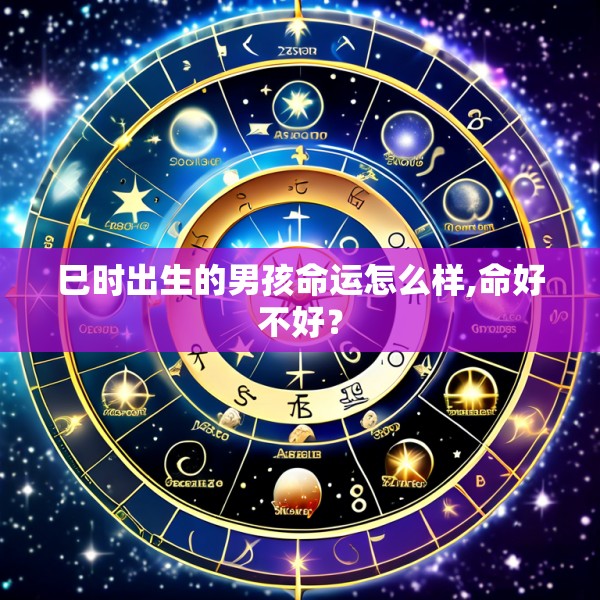 巳时出生的男孩命运怎么样,命好不好?