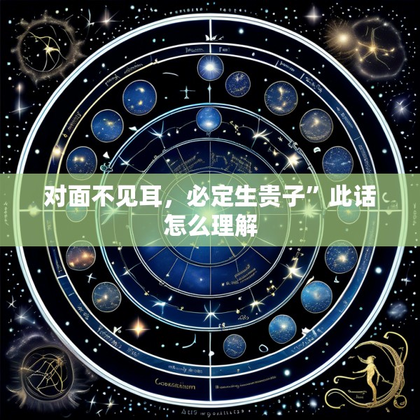 对面不见耳,必定生贵子”此话怎么理解