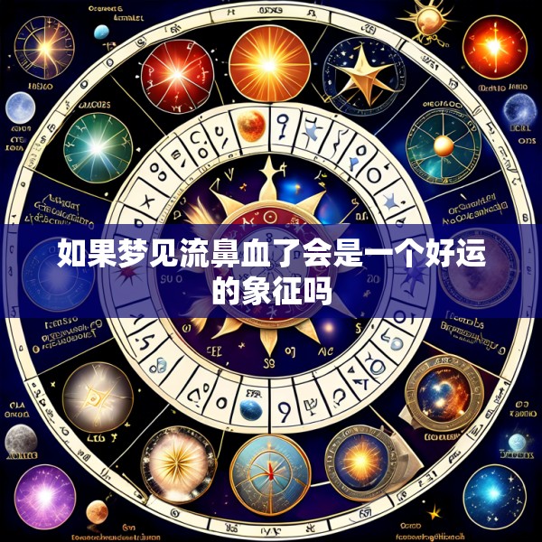 如果梦见流鼻血了会是一个好运的象征吗