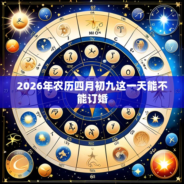 2026年农历四月初九这一天能不能订婚