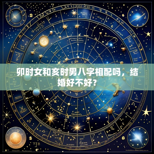 卯时女和亥时男八字相配吗，结婚好不好？