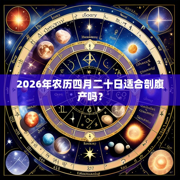 2026年农历四月二十日适合剖腹产吗？