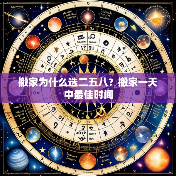 搬家为什么选二五八?搬家一天中最佳时间