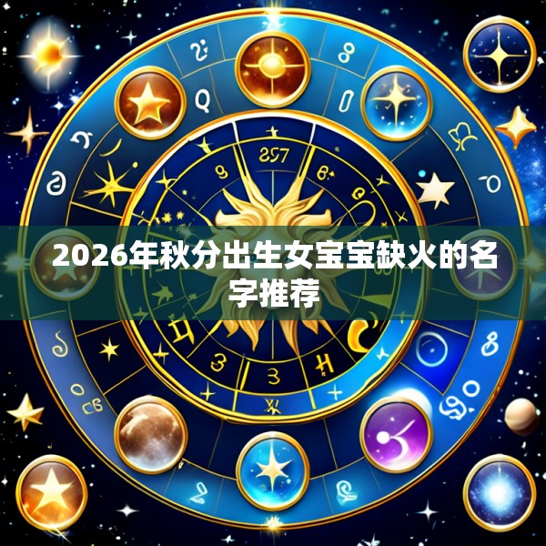 2026年秋分出生女宝宝缺火的名字推荐