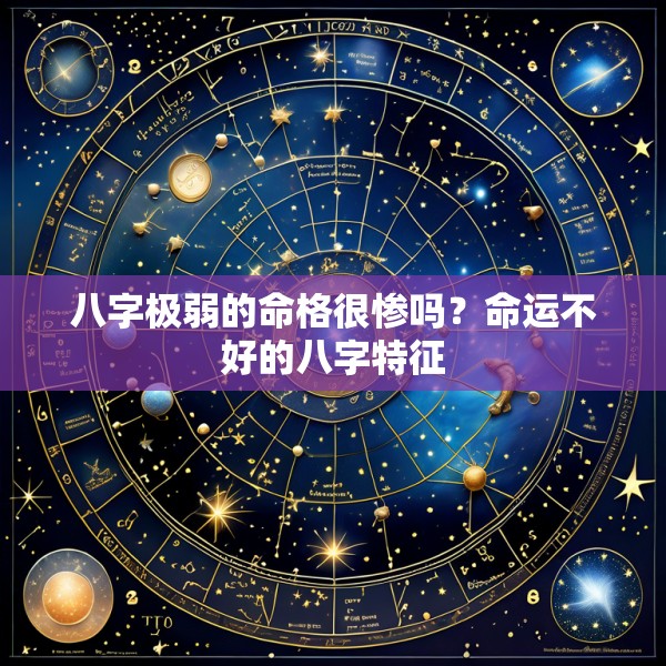 八字极弱的命格很惨吗?命运不好的八字特征