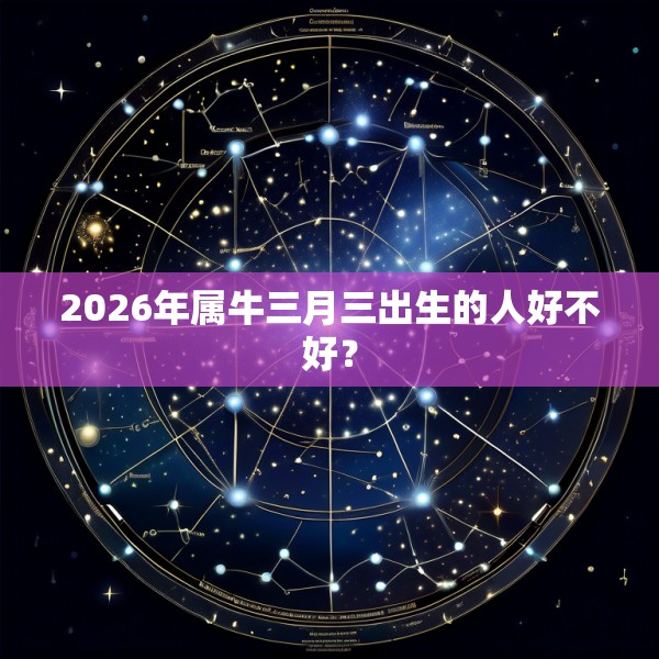 2026年属牛三月三出生的人好不好？