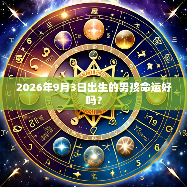 2026年9月3日出生的男孩命运好吗？
