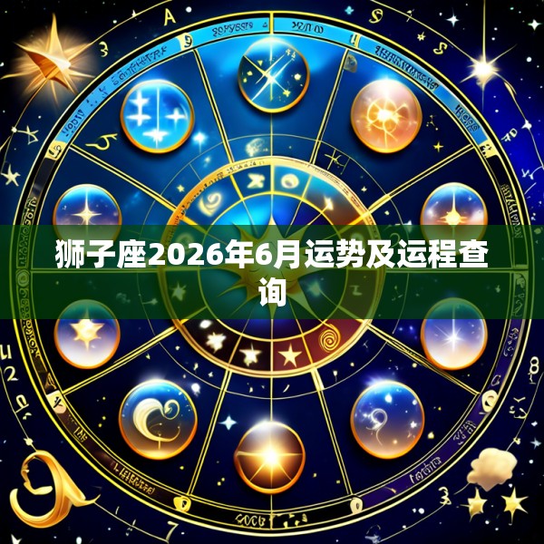 狮子座2026年6月运势及运程查询