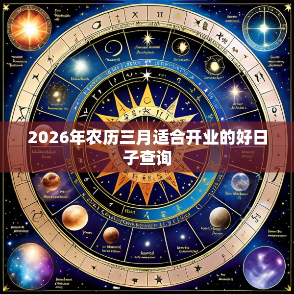 2026年农历三月适合开业的好日子查询
